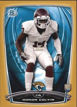 2014 Bowman - Rookies Gold #96 Aaron Colvin Front
