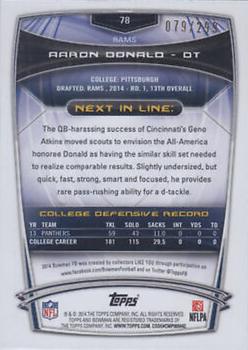 2014 Bowman - Rookies Orange #78 Aaron Donald Back