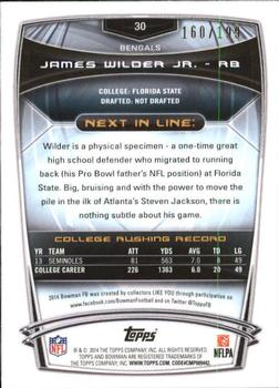 2014 Bowman - Rookies Red #30 James Wilder Jr. Back