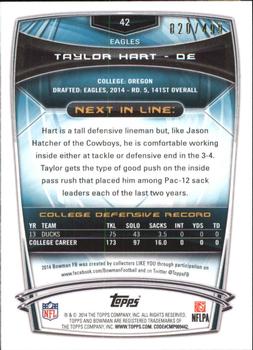 2014 Bowman - Rookies Rainbow Blue #42 Taylor Hart Back