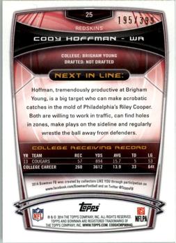 2014 Bowman - Rookies Rainbow Gold #25 Cody Hoffman Back