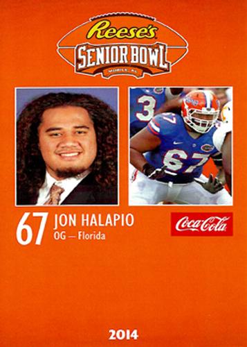 2014 Senior Bowl #NNO Jon Halapio Front