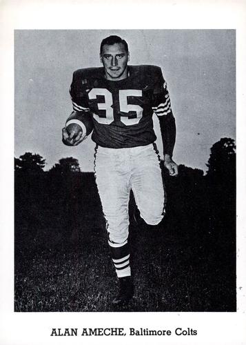 1960 Jay Publishing Baltimore Colts #NNO Alan Ameche Front