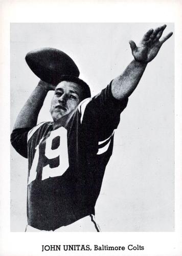 1960 Jay Publishing Baltimore Colts #NNO John Unitas Front