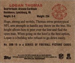 2014 Bowman - Mini #50B-10 Logan Thomas Back