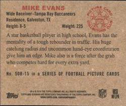 2014 Bowman - Mini #50B-15 Mike Evans Back