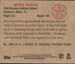 2014 Bowman - Mini #50B-39 Mike Davis Back