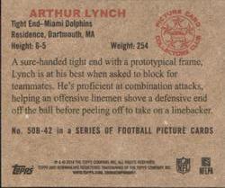 2014 Bowman - Mini #50B-42 Arthur Lynch Back