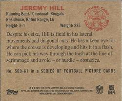 2014 Bowman - Mini #50B-61 Jeremy Hill Back