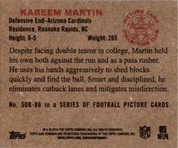 2014 Bowman - Mini #50B-86 Kareem Martin Back