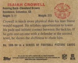 2014 Bowman - Mini #50B-94 Isaiah Crowell Back