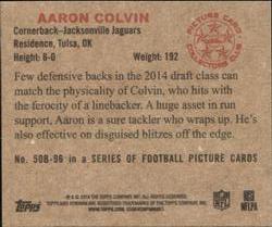 2014 Bowman - Mini #50B-96 Aaron Colvin Back