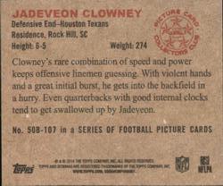 2014 Bowman - Mini #50B-107 Jadeveon Clowney Back