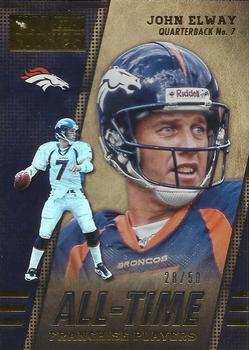 2014 Panini Hot Rookies - All-Time Franchise Players Gold #2 John Elway Front