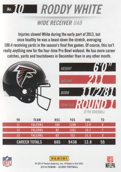 2014 Panini Hot Rookies - End Zone #10 Roddy White Back