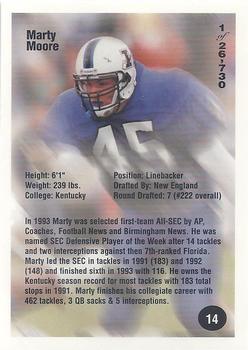 1994 Superior Rookies #14 Marty Moore Back