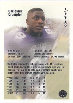 1994 Superior Rookies #38 Carlester Crumpler Back