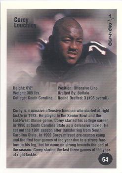 1994 Superior Rookies #64 Corey Louchiey Back