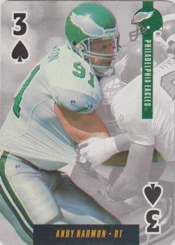 1995 Bicycle Ditka's Picks Playing Cards #3♠ Andy Harmon Front