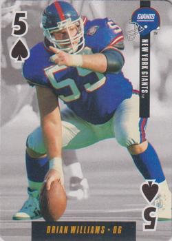 1995 Bicycle Ditka's Picks Playing Cards #5♠ Brian Williams Front
