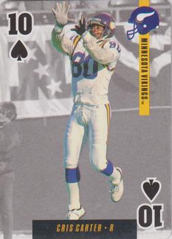 1995 Bicycle Ditka's Picks Playing Cards #10♠ Cris Carter Front