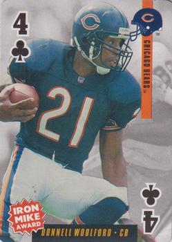 1995 Bicycle Ditka's Picks Playing Cards #4♣ Donnell Woolford Front