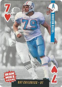 1995 Bicycle Ditka's Picks Playing Cards #7♥ Ray Childress Front