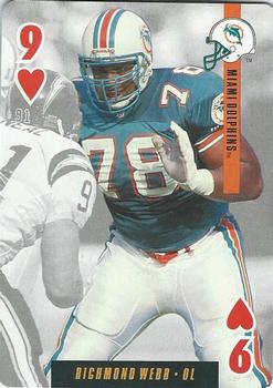1995 Bicycle Ditka's Picks Playing Cards #9♥ Richmond Webb Front
