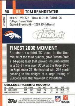 2009 Finest - Refractors #98 Tom Brandstater Back