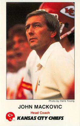 1984 Kansas City Chiefs Police #1 John Mackovic Front