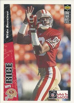 1996 NFL Properties Back to School #NNO Jerry Rice Front