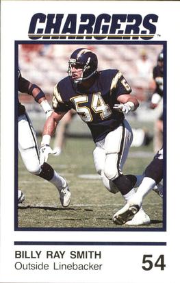 1989 San Diego Chargers Police #7 Billy Ray Smith Front
