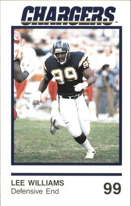 1989 San Diego Chargers Police #9 Lee Williams Front