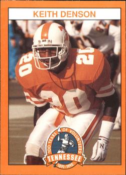 1990 Tennessee Volunteers Centennial #20 Keith Denson Front