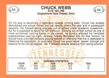 1990 Tennessee Volunteers Centennial #44 Chuck Webb Back