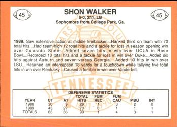 1990 Tennessee Volunteers Centennial #45 Shon Walker Back