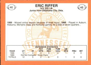 1990 Tennessee Volunteers Centennial #46 Eric Riffer Back
