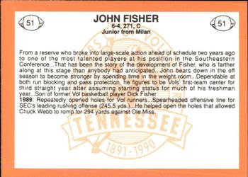 1990 Tennessee Volunteers Centennial #51 John Fisher Back