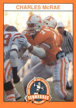 1990 Tennessee Volunteers Centennial #70 Charles McRae Front