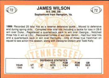 1990 Tennessee Volunteers Centennial #72 James Wilson Back