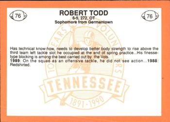 1990 Tennessee Volunteers Centennial #76 Robert Todd Back