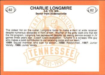 1990 Tennessee Volunteers Centennial #82 Charles Longmire Back