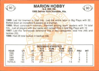 1990 Tennessee Volunteers Centennial #90 Marion Hobby Back