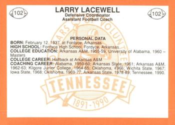 1990 Tennessee Volunteers Centennial #102 Larry Lacewell Back