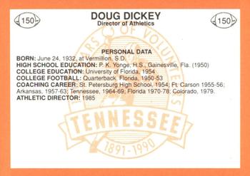 1990 Tennessee Volunteers Centennial #150 Doug Dickey Back