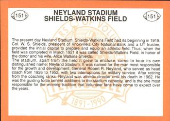 1990 Tennessee Volunteers Centennial #151 Neyland Stadium Back