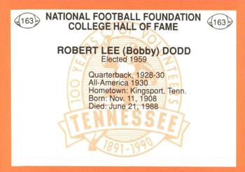 1990 Tennessee Volunteers Centennial #163 Bobby Dodd Back