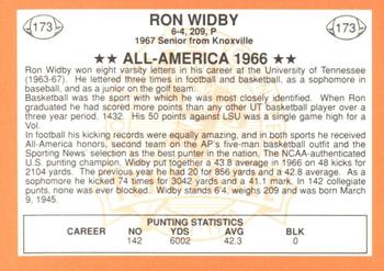 1990 Tennessee Volunteers Centennial #173 Ron Widby Back