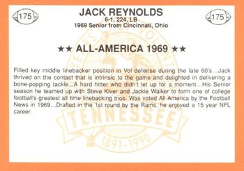 1990 Tennessee Volunteers Centennial #175 Jack Reynolds Back