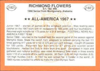 1990 Tennessee Volunteers Centennial #182 Richmond Flowers Back